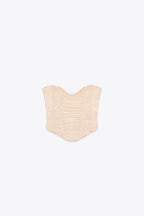 Gathered Tulle Corset Top