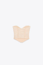 Gathered Tulle Corset Top