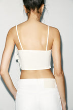 Kora Bow Crop Top In White