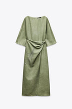 Round Neck, Wide Sleeves Party Dress