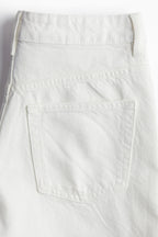 Ultra High Denim Shorts In White