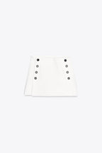 White Buttoned Skorts