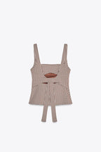 Priscilla Check Top
