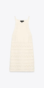 Halter Neck Crochet Mini Dress