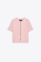 Ruffled Summer Top In Pink
