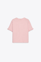 Ruffled Summer Top In Pink