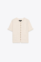 Ruffled Summer Top In Cream