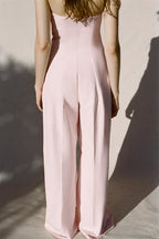 Pink Strapless Jumpsuit