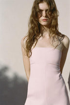 Pink Strapless Jumpsuit