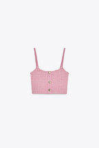 Pink Stretch Top And Skirt Co-Ord Set