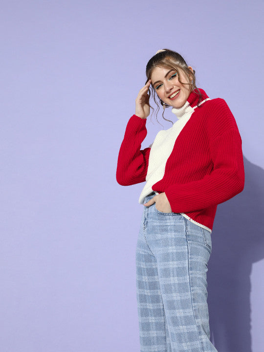 Kia Colourblocked Knitted Sweater