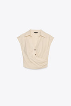 Linen Top And Skirt Co-Ord Set