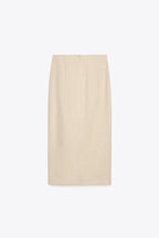 Linen Top And Skirt Co-Ord Set