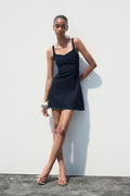 Strappy Denim Short Dress