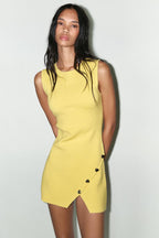 Irregular Buttoned Dress