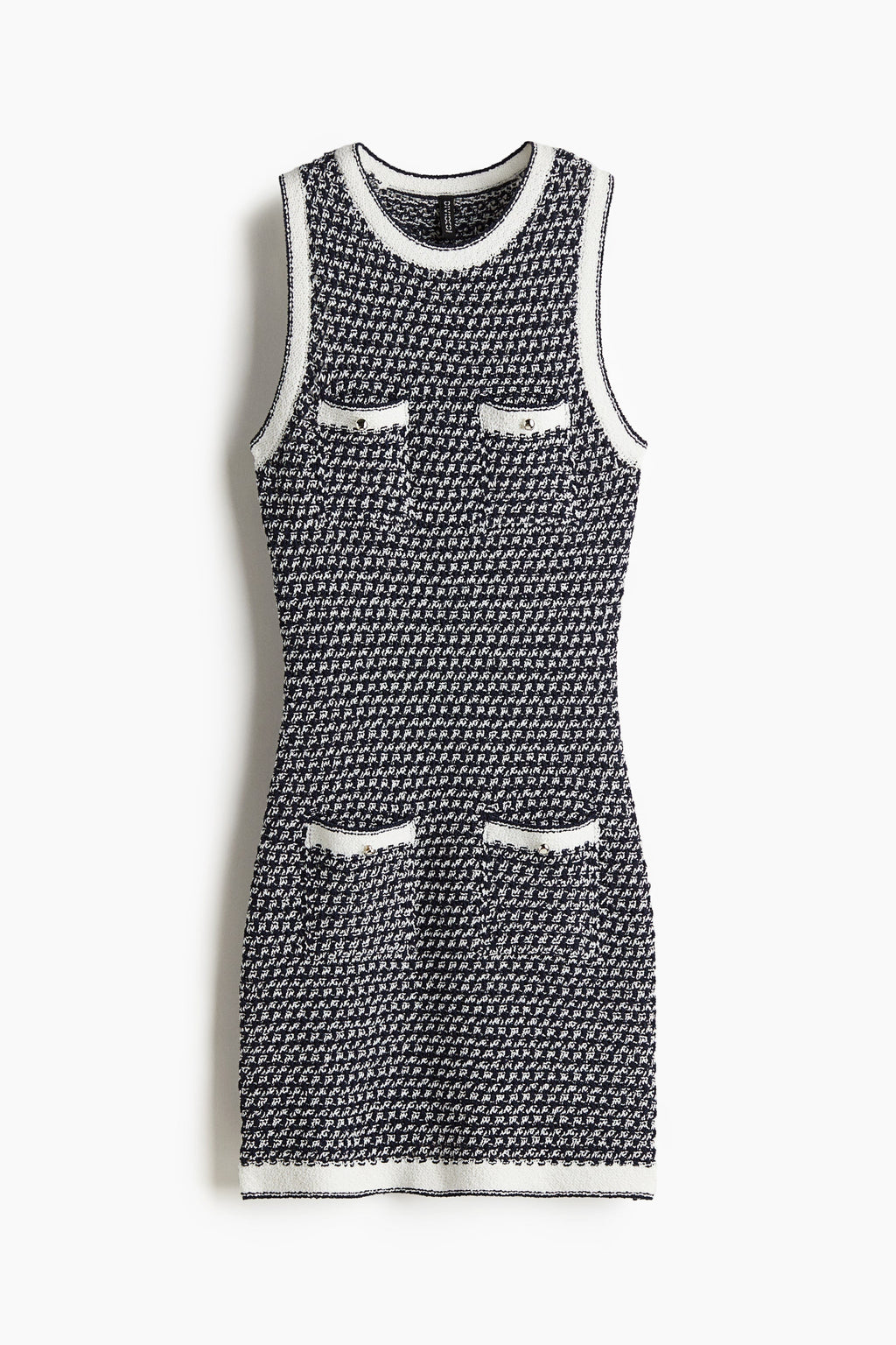 Textured Knit Dress With Pockets