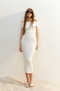 Ribbed Off-The-Shoulder Dress