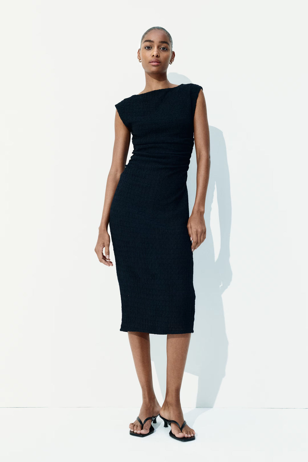 Ruched Draped Bodycon Dress
