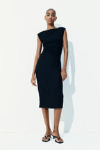 Ruched Draped Bodycon Dress