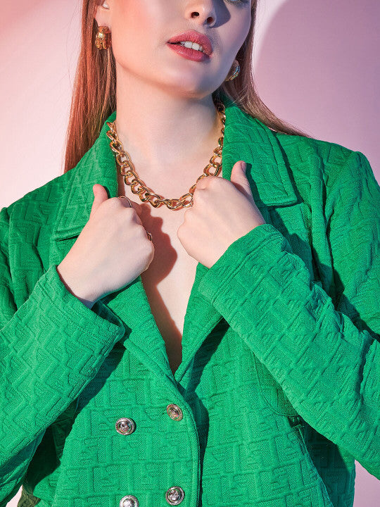 Self Design Coat and Skirt Pair