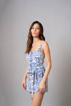 Moon Blue And White Jumpsuit
