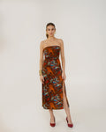 Moon Tube Fit Tiger Motif Dress