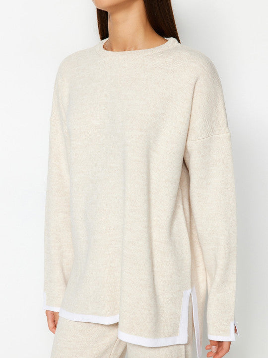 Knitted Sweater And Trouser Set
