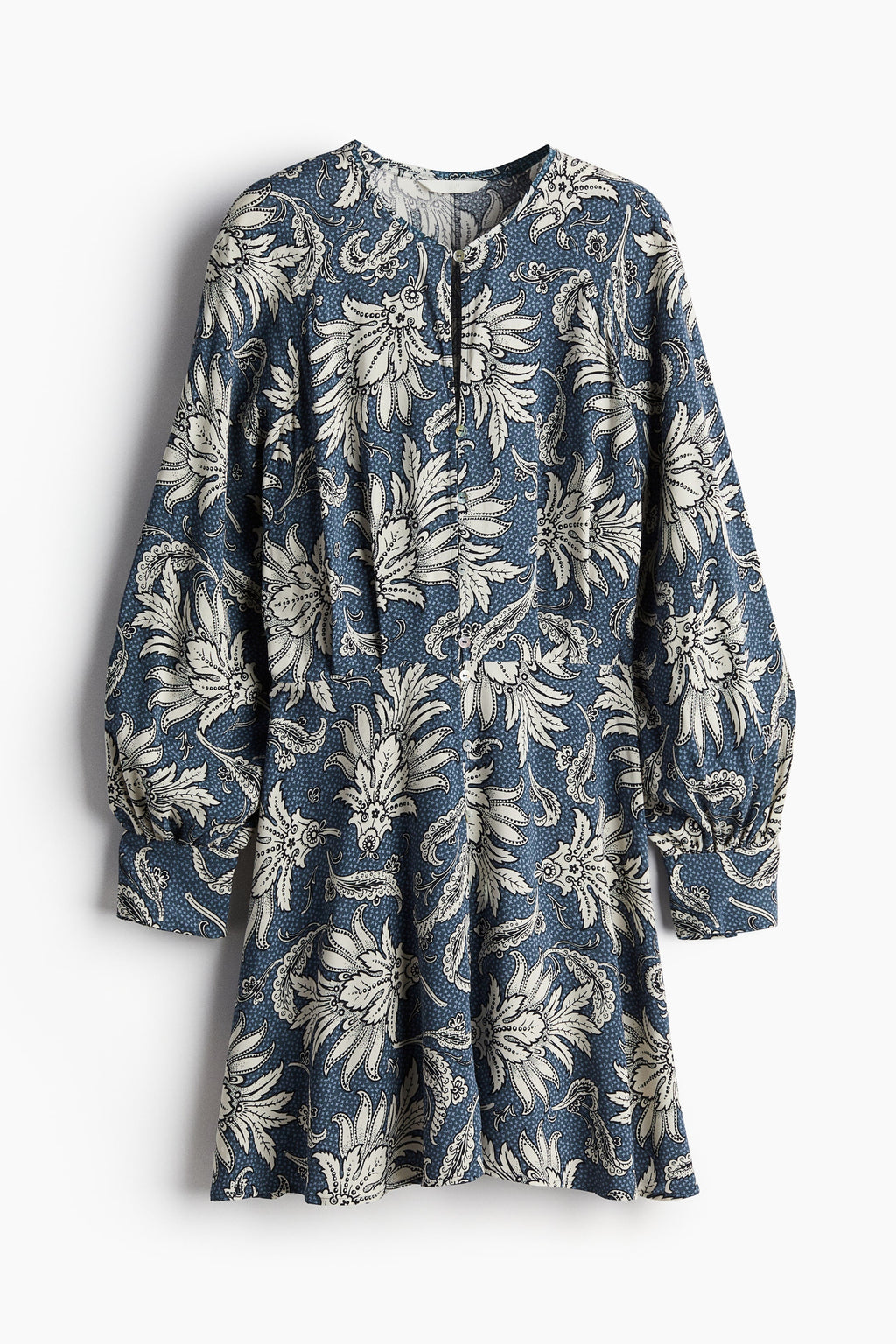 Long Sleeved Floral Printed Dress