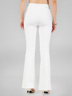 Nora Bootcut Trousers In White