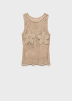 Floral Embroidered Crochet Top