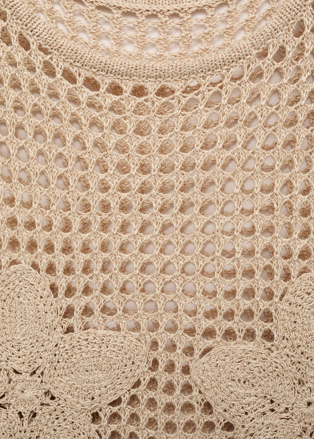 Floral Embroidered Crochet Top