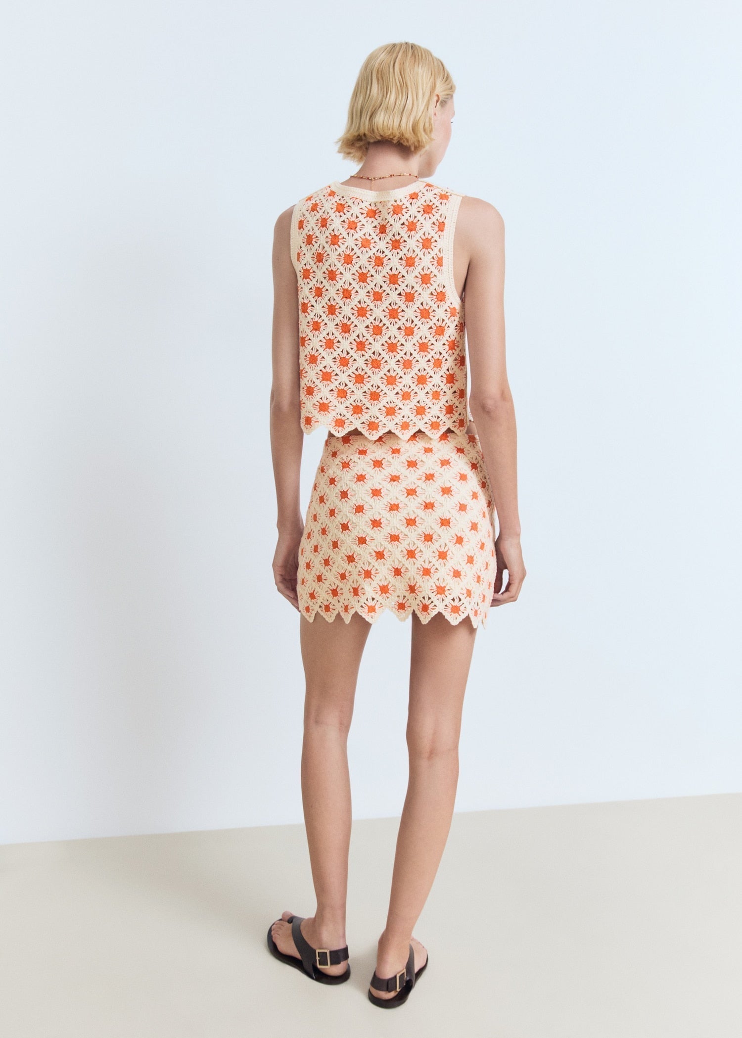 Gianna Crochet Top And Skirt Co-Ord Set