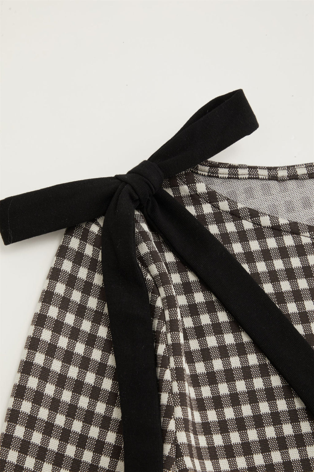 Noir Bow Gingham Mini Dress