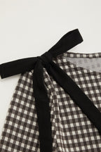Noir Bow Gingham Mini Dress