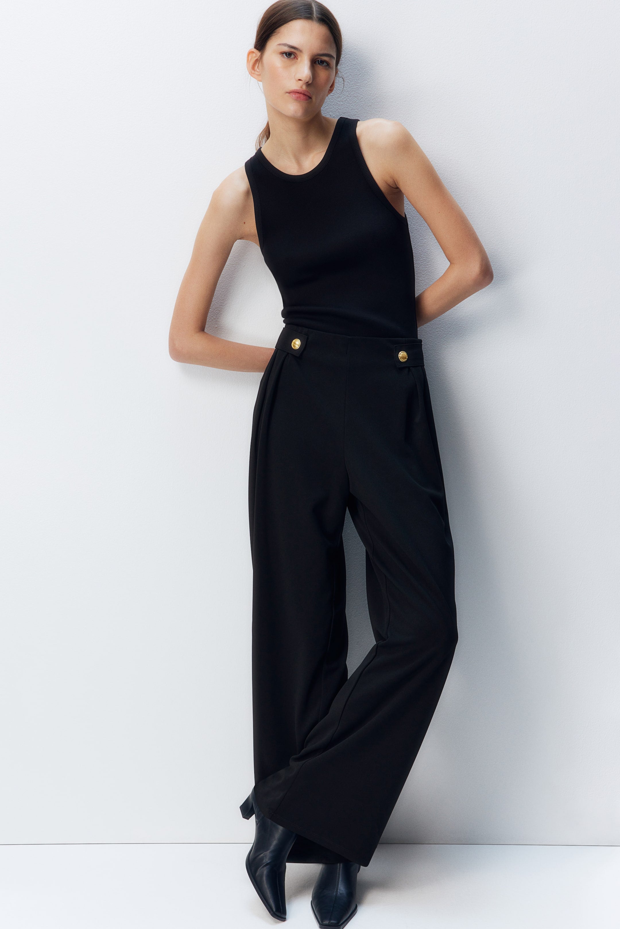 Black Jersey Trousers