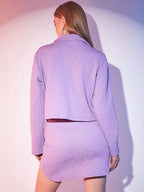 Self Design Coat and Skirt Pair