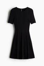 Rib Knit Flared Dress