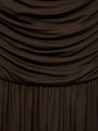Ruched Strapless Bandeau Maxi Dress