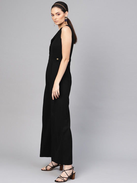 Black Seamless Jumpsuit