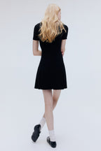 Rib Knit Flared Dress