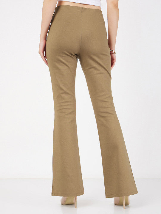 Nora Bootcut Trousers In Beige