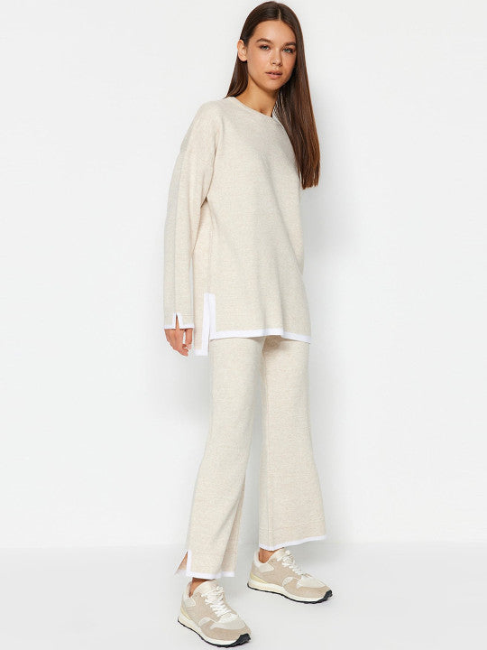 Knitted Sweater And Trouser Set