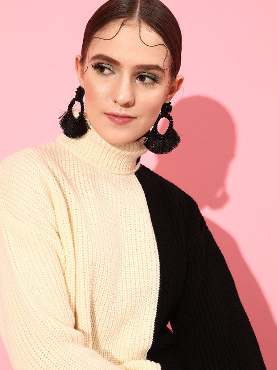 Kia Colourblocked Knitted Sweater