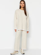 Knitted Sweater And Trouser Set
