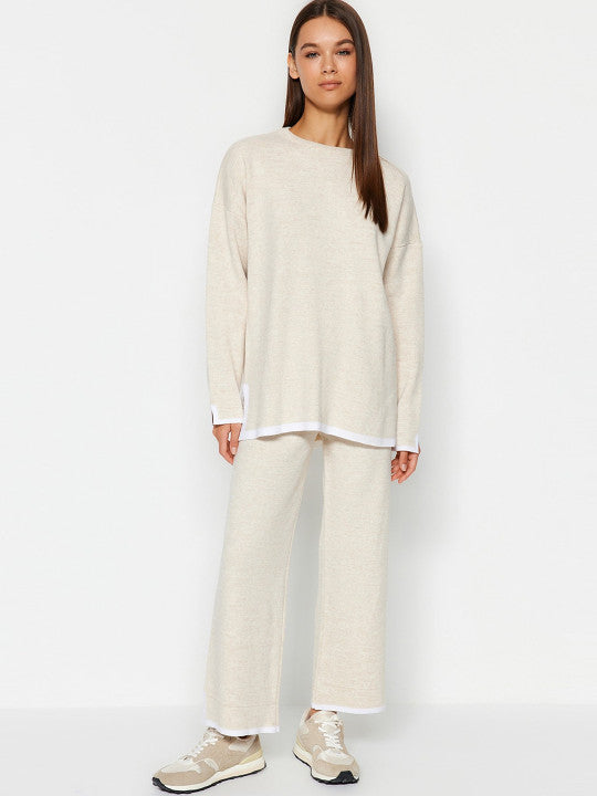 Knitted Sweater And Trouser Set