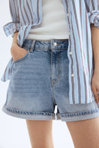 High-Waisted Denim Shorts