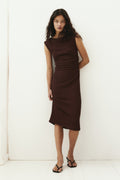 Ruched Draped Bodycon Dress