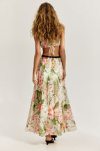 Floral Top And Skirt Set
