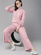 High neck Pink Co-ord Set
