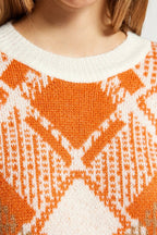 Geometric Printed Pullover Sweater
